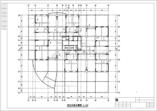 某地区滨江花园建筑结构设计CAD图纸-图一