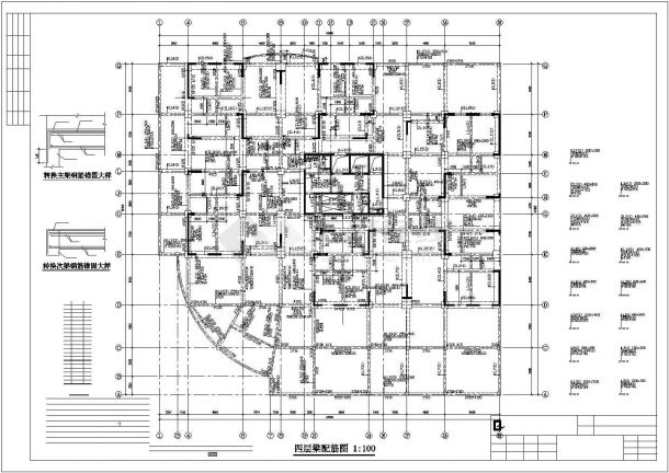 某地区滨江花园建筑结构设计CAD图纸-图二