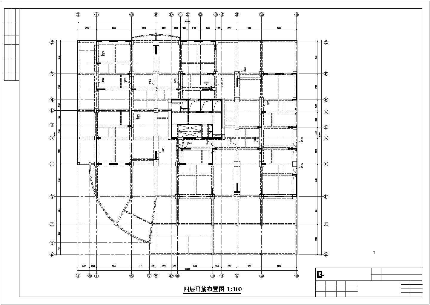 某地区滨江花园建筑结构设计CAD图纸