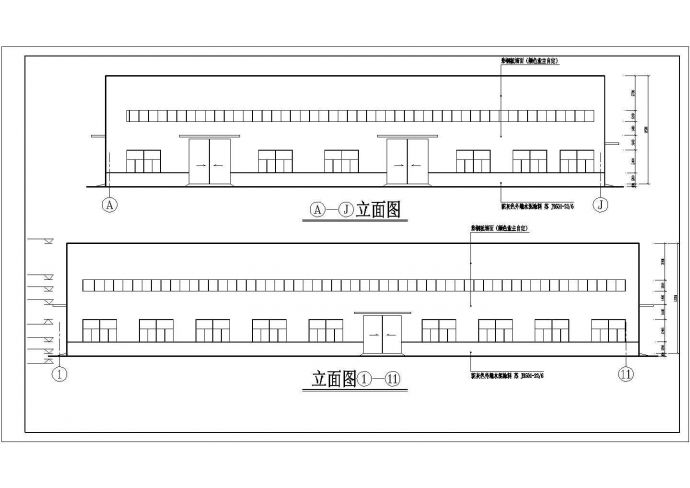 某地区电器厂钢结构厂房建筑设计CAD图纸_图1