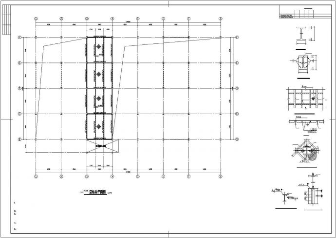某地区多层钢结构厂房建筑设计CAD图纸_图1