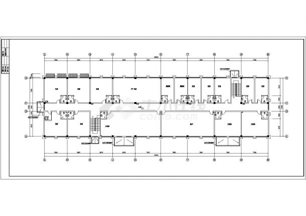 西安市某2层大型综合楼给排水系统设计CAD图纸-图一
