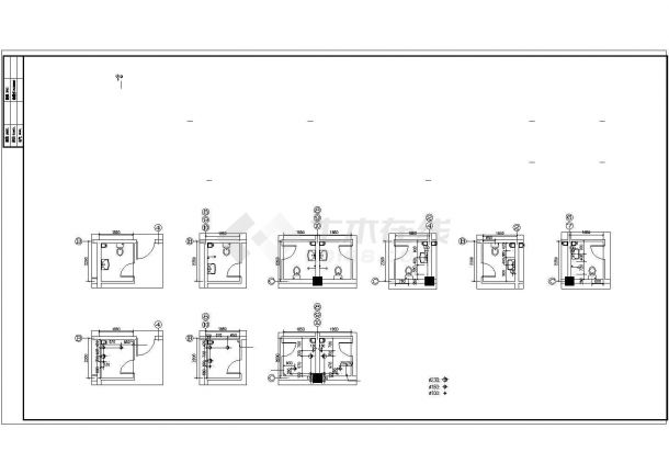 西安市某2层大型综合楼给排水系统设计CAD图纸-图二