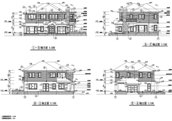 某市区经典别墅建筑设计CAD施工图_图1