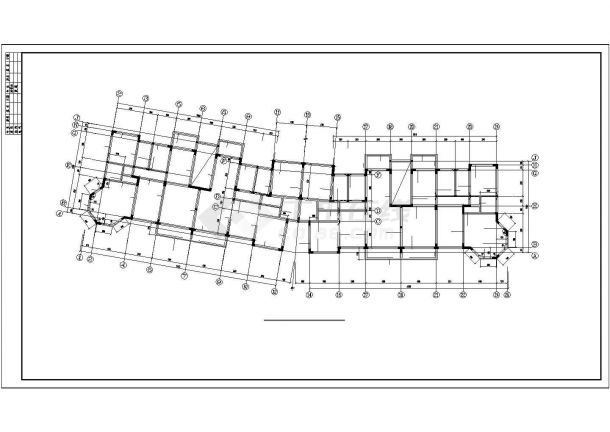 某地区组团住宅建筑结构设计CAD图纸-图二