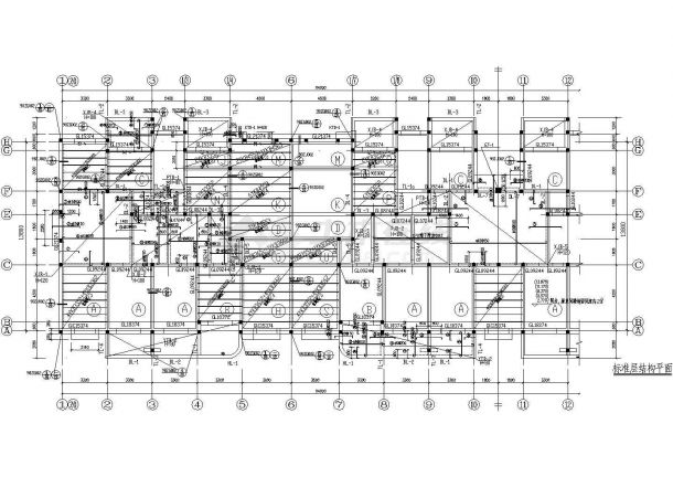 【杭州】某粮管所多层住宅楼全套施工设计cad图(含标准层平面图)-图一