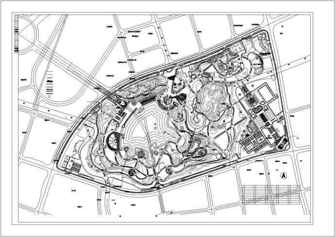 某中央公园规划总平面图图纸_图1