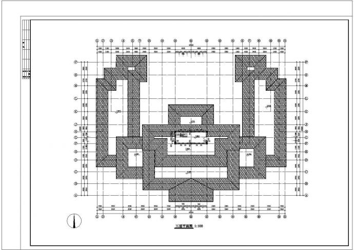 某三层仿古住宅建筑CAD设计图图纸_图1