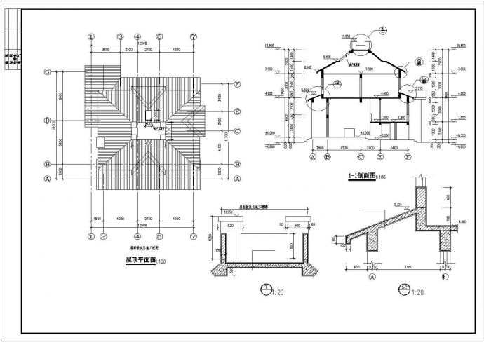 某中式春天花园别墅建筑详细设计施工方案CAD图纸_图1