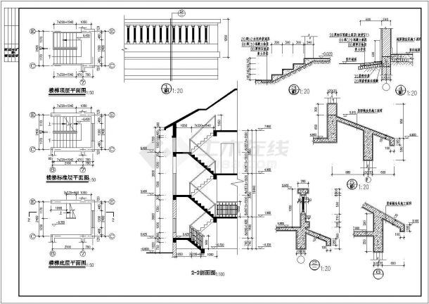 某中式春天花园别墅建筑详细设计施工方案CAD图纸-图二