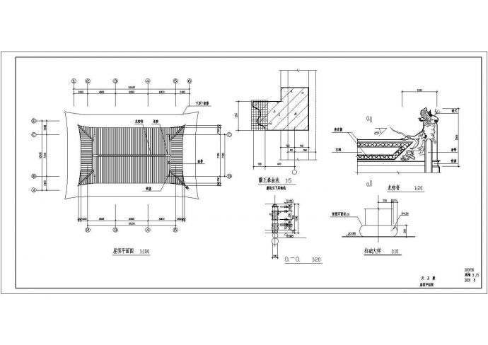 某中式经典天王殿建筑详细设计施工方案CAD图纸_图1