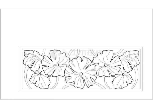 某中式古典门窗及花园围墙建筑详细设计施工方案CAD图纸-图一