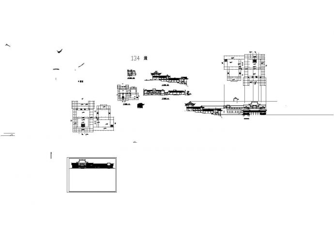 某中国古典古风茶室建筑全套详细施工设计方案CAD图纸_图1