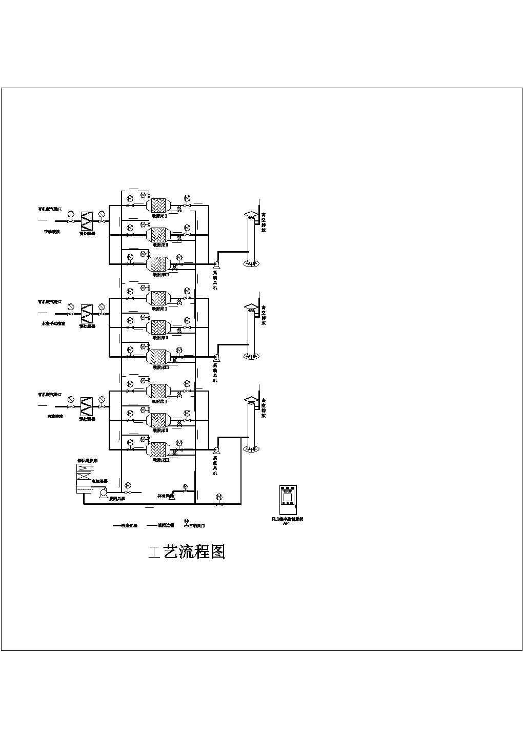 6.5w催化燃烧工艺环保CAD建筑设计施工图