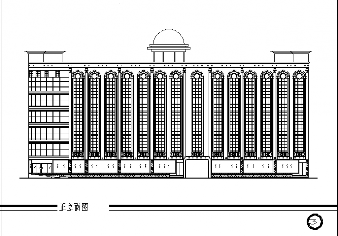 南京欧式宾馆综合楼建筑设计施工cad图纸_图1