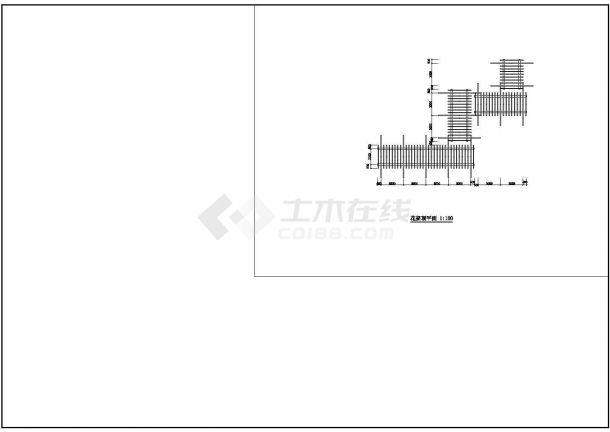 某经典折线花架建筑详细施工设计方案CAD图纸-图二