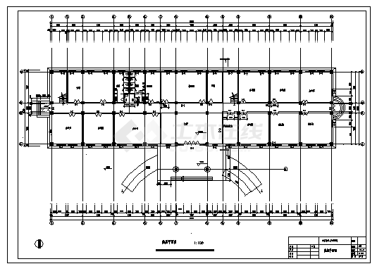 土木工程毕业设计_办公楼设计_5400平米某五层框架结构办公楼建筑施工cad图(含计算书，毕业设计)-图二