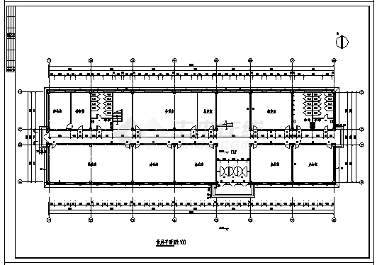 土木工程毕业设计_办公楼设计_5000平方米某五层框架结构办公楼建筑施工cad图(含计算书，毕业设计)-图一