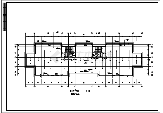 土木工程毕业设计_办公楼设计_4400平米五层框架办公楼建施cad图（含计算书，毕业设计)-图一