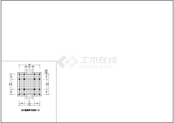 某公园经典四方重檐亭建筑详细施工设计方案CAD图纸-图一