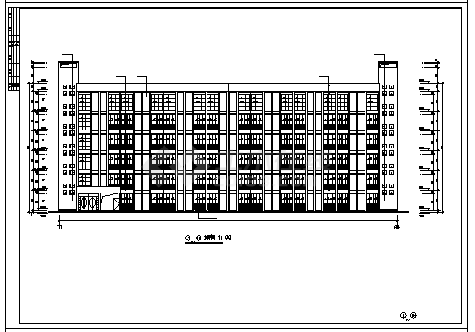 土木工程毕业设计_4400平方米某6层学生公寓楼建施cad图(含计算书，毕业设计)-图一