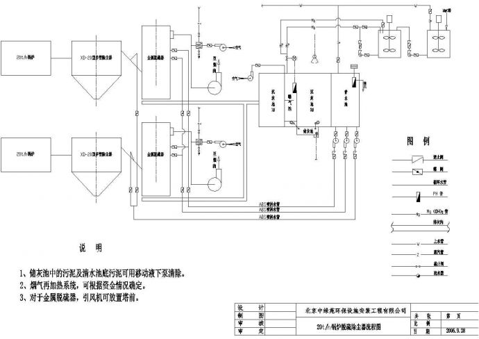 某锅炉脱硫除尘器CAD构造流程图_图1