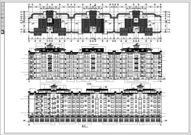 某地五层商品住宅扩初建筑设计cad图纸（共4张）-图一