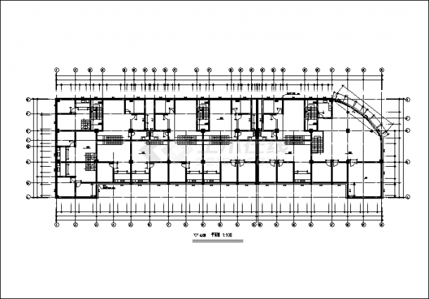 河北某6层小区商住楼建筑设计施工cad图纸（含设计说明）-图一