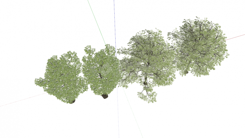 现代景观树园林树组合su模型-图二