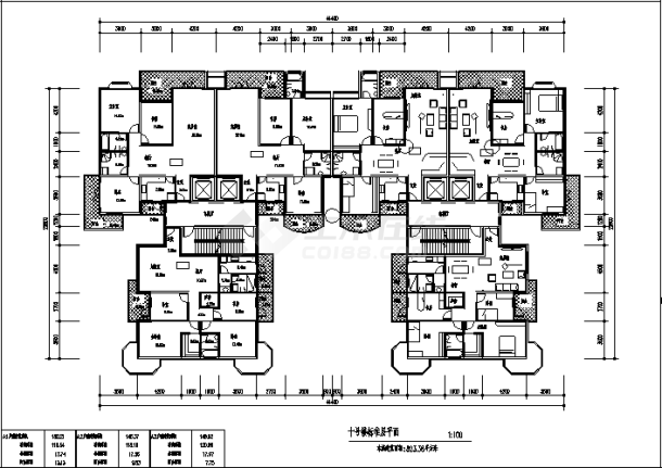 某镇2栋商住楼建筑设计施工cad图纸-图一