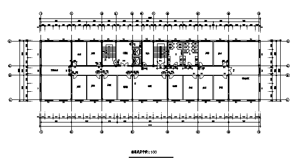 土木工程毕业设计_9900平米某11层钢框架写字楼建施cad图(含计算书，毕业设计)_图1