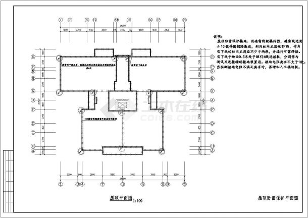 北京兆辰歌舞艺术培训中心十二层教师公寓住宅电气设计施工cad图纸-图一