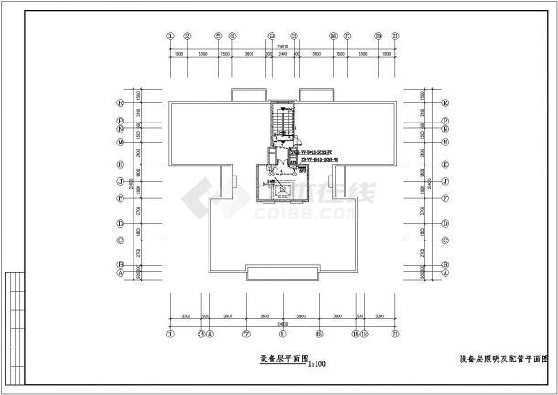 北京兆辰歌舞艺术培训中心十二层教师公寓住宅电气设计施工cad图纸-图二