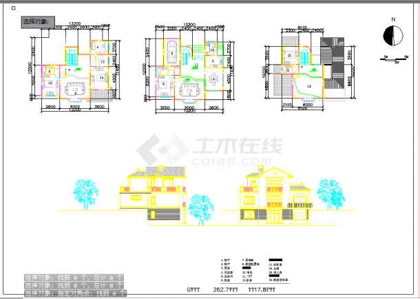 唐山市262.7平方二层欧式D型别墅施工图含效果图-图一