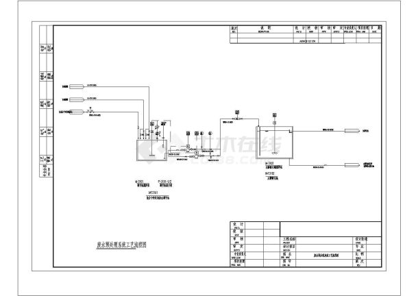 某废气处理系统工艺CAD详细全套流程图-图一