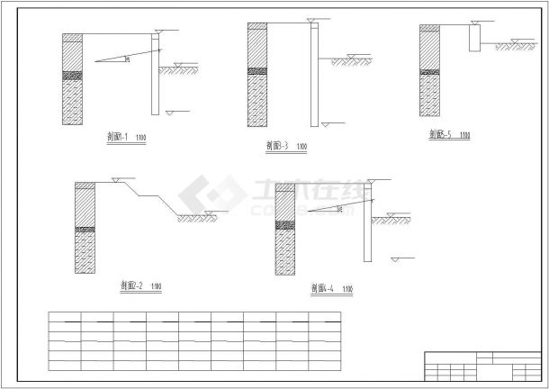 1500平米3.5米深基坑开挖工程建筑设计CAD图纸-图二