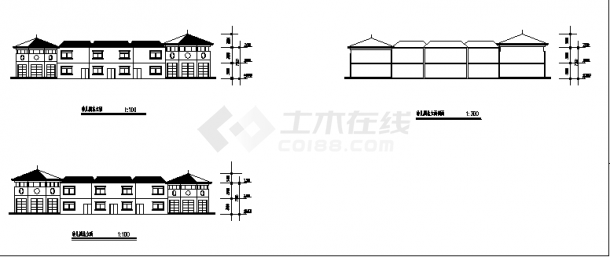广州某小区幼儿园2层教学楼建筑设计施工cad图纸-图二
