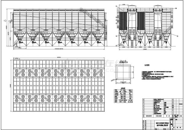 某200万超大风量布袋除尘器CAD设计方案总图-图二