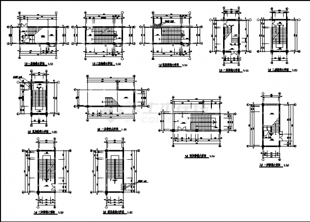 扬州某小区幼儿园2层教学楼建筑设计施工cad图纸-图二