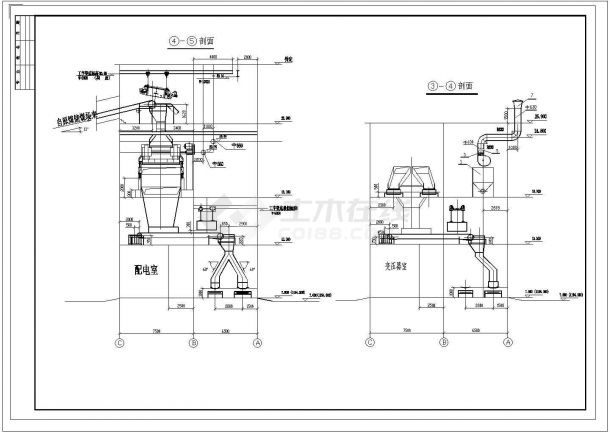 某厂房筛分间除尘CAD设计图纸-图二
