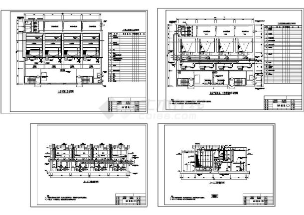 某工程曝气生物滤池工程图纸-图一