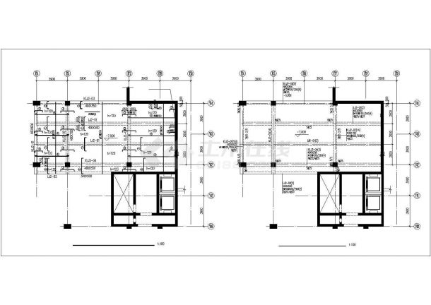 高层办公楼建筑框架结构设计施工图纸-图一