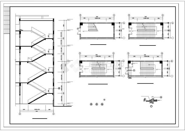 地下1地上17层L型办公楼建筑施工图（长97.2米 宽67.2米 ）-图二