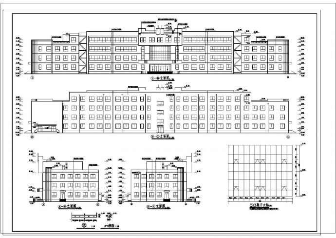 某中学教学楼建筑设计施工平面图_图1