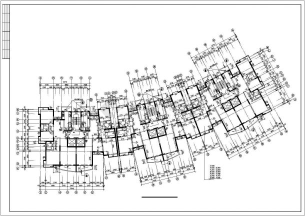 昆明市某居住区18层剪力墙结构住宅楼平立剖面设计CAD图纸-图一
