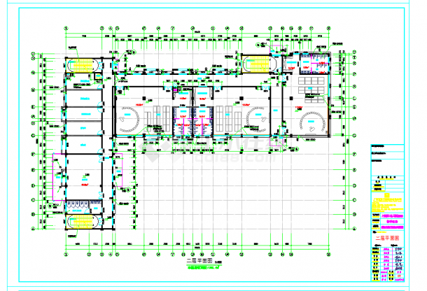 某地9班框架结构幼儿园建筑施工图CAD图纸-图一