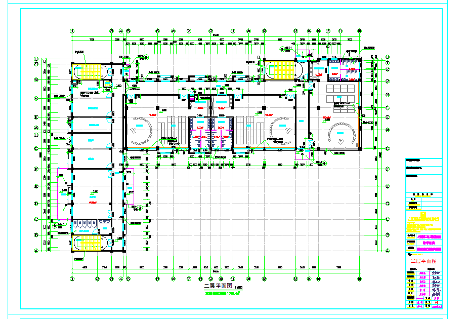 某地9班框架结构幼儿园建筑施工图CAD图纸