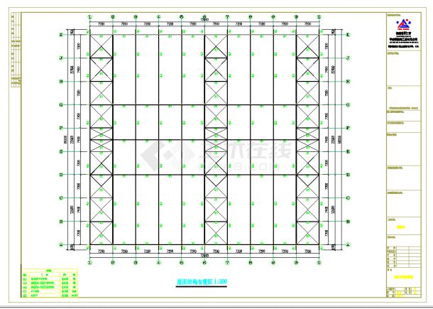 某地22米三跨钢结构厂房初设施工图含建筑图纸-图一