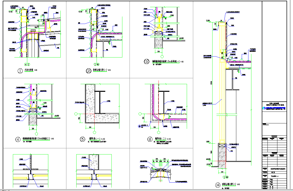 某地单层工业厂房节点详图CAD图纸