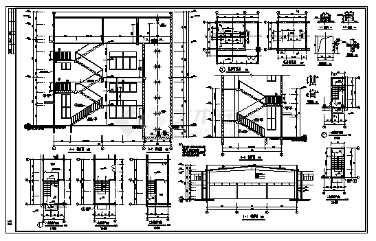 厂房设计_某市二层厂房建筑施工cad图，共五张-图二
